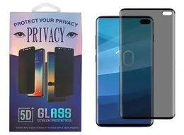 Proteggi schermo in vetro temperato 3D anti-spia per Samsung Galaxy S10 S9 S8 Plus Note 8 NOTE 9 NOTE 10 PRO con vendita al dettaglio