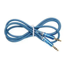 Wiosna UV Spring Audio Cables 3.5 Jack Aux Audio Cable 3.5mm Męski do męskiego kabla do telefonów telefonicznych głośnik MP4 Słuchawki
