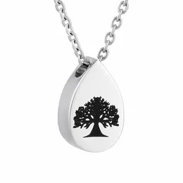 ZZL135 Eternal Love Memorial Urn Necklace Tree of Life Laser Human Ashes Holder Cremation Urns Jewelry Necklace