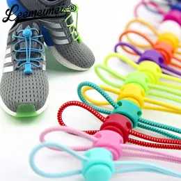 Alongamento Bloqueio rendas 23 cores Um par de Locking Shoe Laces Elastic Sneaker Cordão Shoestrings Correr / Jogging / Triathlon