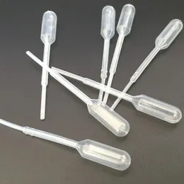 Partihandel-100 stycken av 0,2 ml Plast Engångsexamen Graduerade Transfer Pipetter Eye Dropper Set Rörpipett Set School Experimentell Material