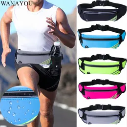 WANAYOU Hidden Kettle Waterproof Running Bag Unisex Outdoor Waist Bag Cycling Jogging Phone Pouch Gym Fitness Sport Belt