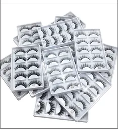 50 пары 3D Mink многоразовые ложнои ресниц 100% реальные сибирские 3D -волосы для волос.