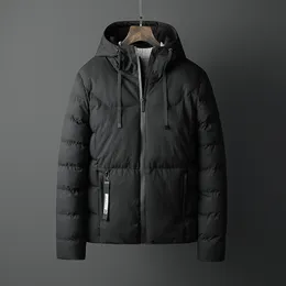 新しい2018年の男性のジャケットコート厚い冬のジャケットカジュアルメンズパーカーフード付きの綿棒のジャケットM-5xl