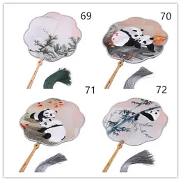 シルクタッセルブライダルブローチファンの花中国の伝統文化ダブルハンド刺繍ギフト結婚式のアクセサリー