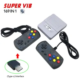 Vibration mini spelkonsol nostalgisk värd kan lagra 169 spel super vib bärbara tv-spel konsoler dual gampad gratis dhl