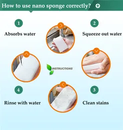 تنظيف الإسفنج Nano Eraser 100pcs Pack Premium Melamine Sponge Scrub fac