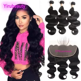 Malaysian Unprocessed Human Hair Wholesale 3 Bundles With 13x6 Lace Frontal Pre Plucked Body Wave 4 Pieces One Set