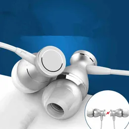 Metal in-ear headphones Magnetic wire control with wheat MP3 universal headphones Earplugs Cell Phone Earphone dhl free