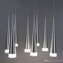 2019 Modern LED Conical Hängsmycke Ljus Aluminummet Hem / Industriell Belysning Hänglampa Matsal / Vardagsrum Bar Cafe Droplight Fixture