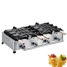 BEIJAMEI Commercial LPG Ice Cream taiyaki machine Open mouth fish waffle maker Gas taiyaki fish cake making machine