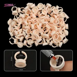 100pcs L Size Disposable Pigment Rings Ink Cup Silicone Tattoo Supply with Division Disposal Tool Permanent Makeup