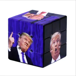 Lustiger Trump-Zauberwürfel, professioneller Zauberwürfel, Puzzle, Trump, UV-Druck, Aufkleber für Kinder, Erwachsenenbildung, Intelligenz, Spielzeug, Geschenk, 5,6 cm, B4248