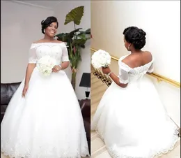 2019 A Line Lace Chiffon Boho Modest Wedding Dresses