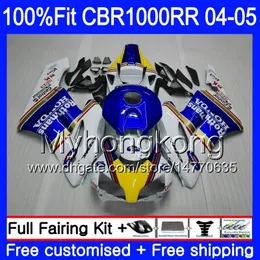 Injektionskropp + tank för Honda CBR 1000RR CBR1000 RR 04-05 275HM.14 Rothmans Blue Hot CBR1000RR 04 05 CBR 1000 RR 2004 2005 OEM Fairings Kit