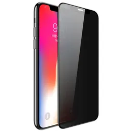 100 sztuk Pełna okładka Prywatność Szkło Hartowane Ekran Anti-Spy Protector dla iPhone 6 6S 7 8 Plus X XS XR MAX Free DHL