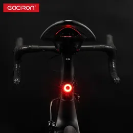 Gaciron Bisiklet Arka Lambası IPX5 Su Geçirmez Sürme Arka Işık LED USB Şarj Edilebilir Yol Bisiklet Işık Bisiklet Aksesuarları