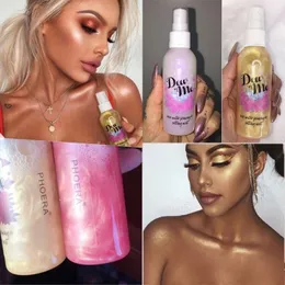 Popularne 5 Kolor Podświetlenie Płynna Makijaż Makeup Makijaż Matowy Matowy Wykończenie Długotrwała Makeup Pearlescent