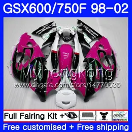 Kropp för Suzuki GSXF 750 600 GSXF750 1998 1999 2000 2001 2002 292HM.64 GSX 600F 750F Katana GSXF600 98 99 00 01 02 Fairing Pink Hot Hot