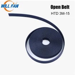 Will Wall HTD 3M-15 Rubber Open Tel Pas Belt Pasek Pasek 10m / LOT Dla CO2 Laserowa maszyna do grawerowania maszyny drukarki
