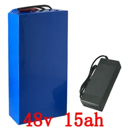 Free shipping 48v 15ah battery pack lithium ion motor bike electric 48v scooters with 30A BMS +2A Charger