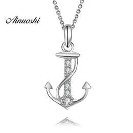 AINUOSHI 925 Sterling Silber Anhänger für Frauen Zarte Schleife Silber Lange Kette Halsketten Hochzeit Schmuck kragen de plata Y200106