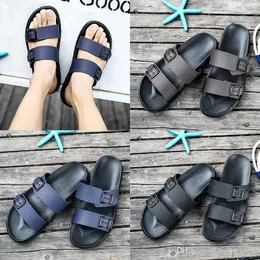 Nyaste Designer Luxury Sandals Brand Tofflor Blå Svart Brun Skor Man Casual Skor Tofflor Utomhus Beach Tofflor Eva Light Sandals