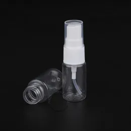 100pcs/Lot Wholesale10ml Plastic Empty Spray Bottle White Cap PET Atomizer Container Perfume Box Refillable Packaging Gram Vial