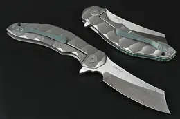 Tactical Flipper Ball Bearing Faca Dobrável D2 Tanto Lâmina TC4 Titanium Liga Liga Alega Ferramentas EDC