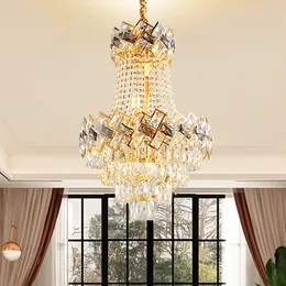American Modern Crystal Chandeliers Lights Uppleture Led Light Lighturious K9 Crystal Home Home 로비 홀 레스토랑 매달린 램프