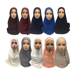 2019 новый дизайн 70см x170cm хлопок женщины мусульманский головной хиджаб шарф Джерси платок с поддельными бриллиантами