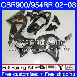 Honda CBR900RR CBR 954 RR CBR954RR 02 03 CBR900 RR 280HM.55 CBR 900RRフラットブラックライトCBR954 RR CBR 954RR 2002 2003フェアリングキット