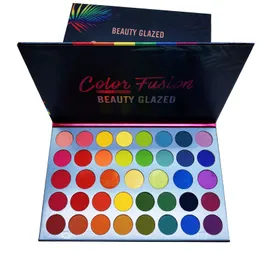 Makijaż Piękno Glazed Kolor Fusion Eyeshadow Palette 39 Kolory cienia oczu Nad Paleta Rainbow Ultra Shimmer Matte Eye Makeup Highlighter