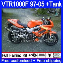 HONDA VTR1000F SuperHawk 97 98 için vücut lambası turuncu 99 03 04 05 256HM.26 VTR 1000 F 1000F VTR1000 F 1997 1998 1999 2003 2004 2005 Fairing