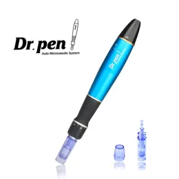 Uppladdningsbar Derma Pen Auto Micro Needle Derma Pen med 102 st Engångspatroner Elektrisk mikro dermapen med batterier för ärravlägsnande