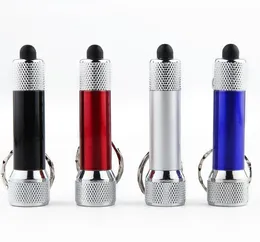 Bärbar 5 LED mini ficklampa Ljusbrännare Aluminium Keychain Nyckelring Torches Utomhus Vandring Camping Flash Light Flickhlights Lamp