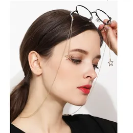 Partihandel-Fashion Chic Womens Eyeglass Hollow Star Kedjor Sglasses Kedja Eyewears Cord Holder Neckrem Rope