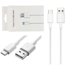 USB -kabel Snabbladdare 3A Typ C USBC Micro V8 USB -kablar Data Snabbladdningssladd för Samsung S22 S10 Note10 Xiaomi LG med detaljhandelslådan