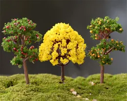 マイクロガーデン風景の装飾鉢植えの芝生ミニ人工桜の木工芸品DIY 50PCS /ロットDA365