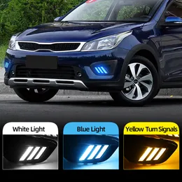 1 Pair Car 12V DRL Day Lights Lamp Highlight Auto Driving Daytime Running Lights on Car DRL Super Bright For Russia KIA RIO X-Line 2018 2019