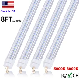 8 fot LED -lampor, F96T12 8ft LED -glödlampor Fluorescerande ersättning, T8 T10 T12 96 "45Watt FA8 Single Pin LED -butiksljus, ballast bypass, verkstad, lagerlampa