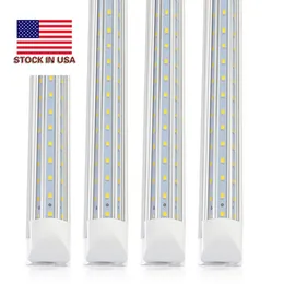 8FT Single Pin FA8 LED T8 Tube Lights V-formad integrerad 120W 8 meter LED-lysrör Ljus AC 85-265V + lager i USA