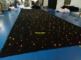 14ft by 30ft Warm White LED star Cloth backdrop curtain With One DMX Controller Wedding Decoration