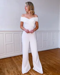 2020 Prom Pageant Jumpsuits Column Off The Shoulder Black