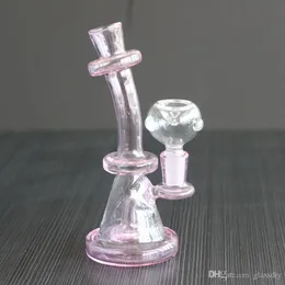 Hurtownie Różowy Olej Dab Rigs Szkło Bong Jet Perc Bongs Honeycomb Bubbler Rury Wodne Nagle Dab Rig Rura Bong Perolator Przenośne nargile