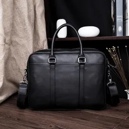 Factory wholesale men bag simple Joker leather business briefcase Litchi grain leathers carrying Messenger bags large capacity computer handbag 1999