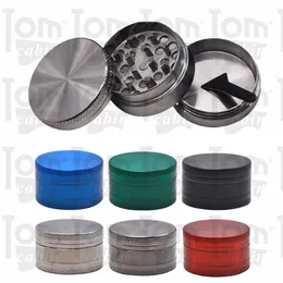 Cheapest Zinc Alloy Smoking Herb Grinder 50MM 3 Piece Classic Style Metal Tobacco Grinders With Spice Catcher Smoke Hand Pipes Accessories