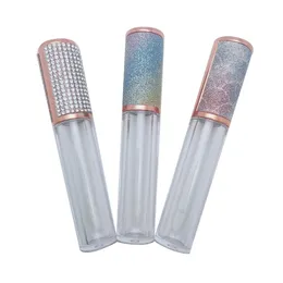 Rainbow Color Cap Tomt Clear Tube 25 stycken 5 ml Lip Gloss Tube med Wand Kosmetisk behållare Förpackning