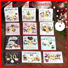 New Creative Gift Merry Christmas Greeting Card Santa Claus Moose Snowman Design Fashion Paper Handmade Cards