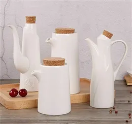 Keramik-Krug Olivenöl Essig Flasche Dressing Sojasoße Ausgießer Cork Deckelbezug